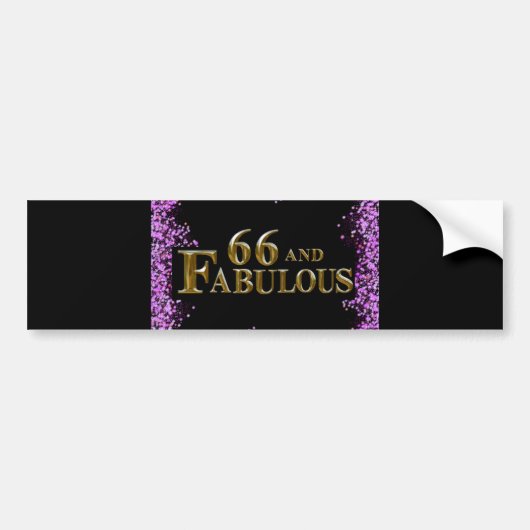 66歳の誕生日 バンパーステッカー (正面)