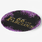 66歳の誕生日 ペーパープレート (アングル)