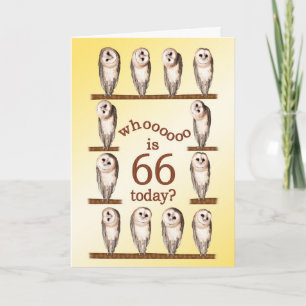66歳の誕生日、奇妙なフクロカード。 カード