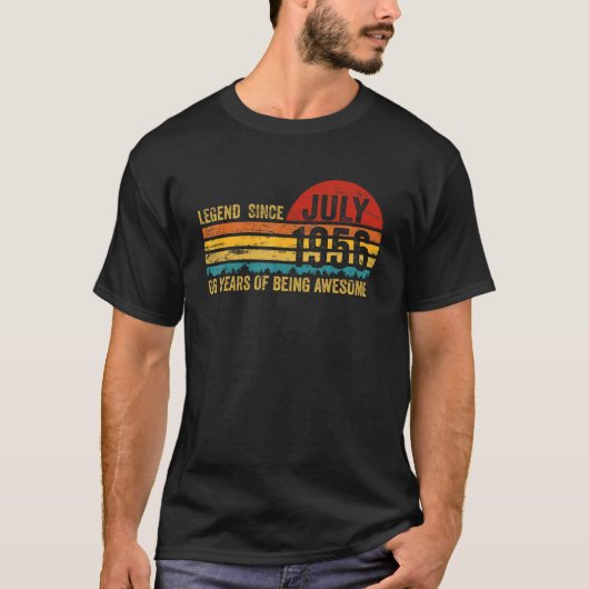 66歳レトロ誕生日伝説1957年 Tシャツ (正面)