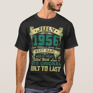 66歳ヴィンテージ1956年7月限定版66t tシャツ