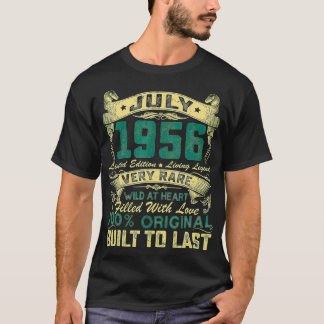 66歳ヴィンテージ1956年7月限定版66t tシャツ