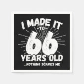 66歳皮肉ミームおもしろい66誕生日 スタンダードカクテルナプキン (正面)