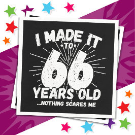 66歳皮肉ミームおもしろい66誕生日 スタンダードカクテルナプキン