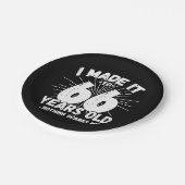 66歳皮肉ミームおもしろい66誕生日 ペーパープレート (アングル)