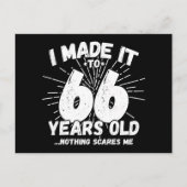 66歳皮肉ミームおもしろい66誕生日 ポストカード (正面)