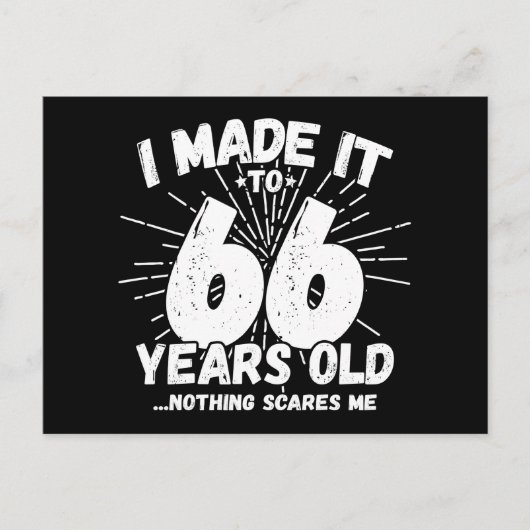 66歳皮肉ミームおもしろい66誕生日 ポストカード (正面)