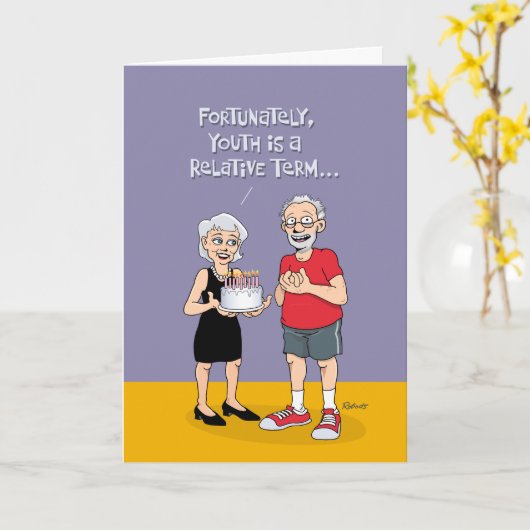 66番目の誕生日カードフォーヒム カード (黄色い花)