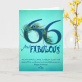 66番目の誕生日テンプレートカード カード (黄色い花)