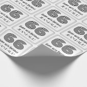 66番目の誕生日:インスパイアアールデコスタイル「66」 +名前 ラッピングペーパー (角)