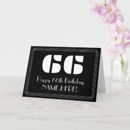 66番目の誕生日:インスパイアアールデコ検索"66" & Name カード