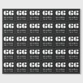 66番目の誕生日:インスパイアアールデコ検索"66" & Name ラッピングペーパー (フラット)