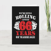 66結婚した年おもしろい66結婚周年 カード (正面)