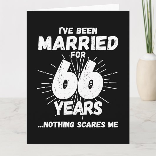 66結婚した年おもしろい66結婚周年 カード (正面)