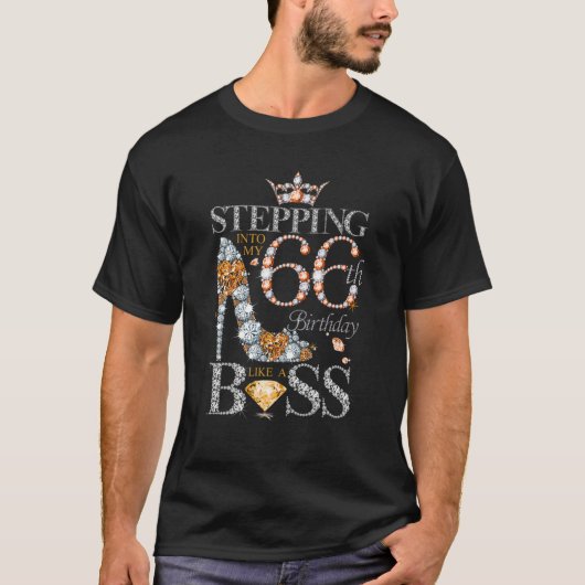 66誕生日に足を踏み入れるボスギフト66 Tシャツ (正面)