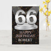 66誕生日スポットライト名刺追加 カード (黄色い花)