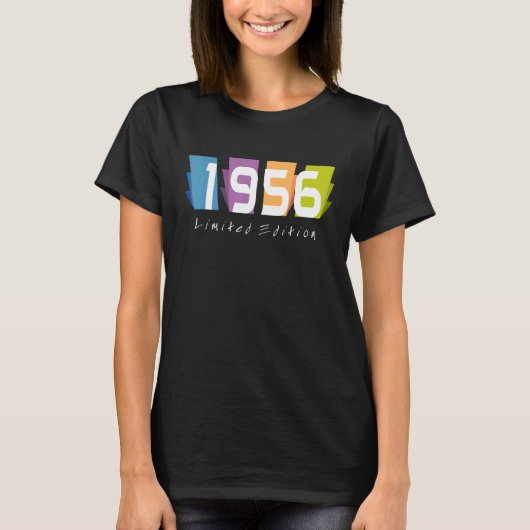66誕生日レディースメンズ66年1956 19 Tシャツ (正面)