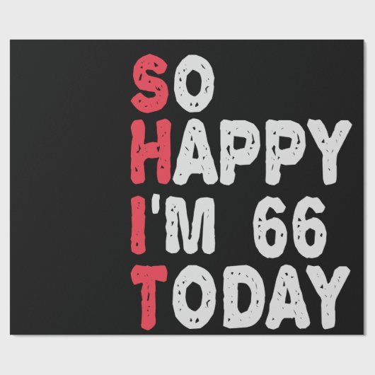 66誕生日嬉しい私は66今日のギフトおもしろい ラッピングペーパー (フラット)