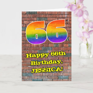 66誕生日:おもしろいグラフィティインスパイア – レボイン66 カード