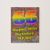 66誕生日:おもしろいグラフィティインスパイア – レボイン66 ジグソーパズル (縦)