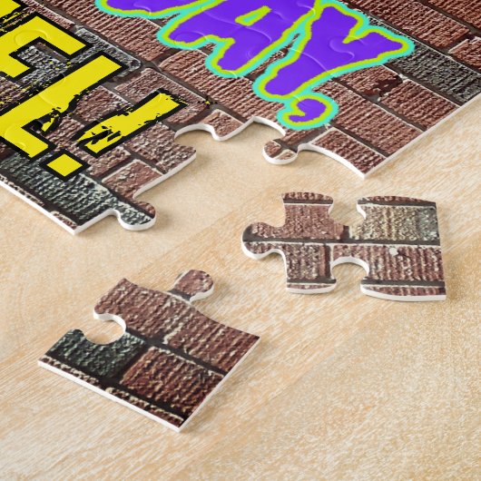 66誕生日~おもしろい、アーバングラフィティインスパイアルック ジグソーパズル (側面)