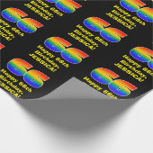 66誕生日:おもしろい、カラフルレインボーインスパイア# 66 ラッピングペーパー (角)