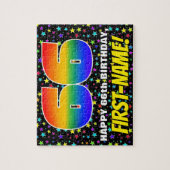 66誕生日:おもしろい、カラフル星野パターン ジグソーパズル (縦)