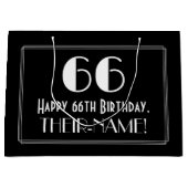 66誕生日:アールデコ刺激を受けたスタイル"66"，名前 ラージペーパーバッグ