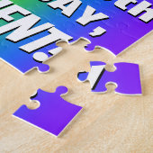 66誕生日: カラフル、おもしろいレインボーパターン# 66 ジグソーパズル (側面)