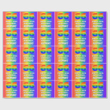 66誕生日: カラフル、おもしろいレインボーパターン# 66