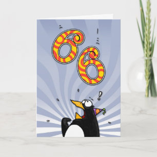 66誕生日 – ペンギンサプライズカード カード