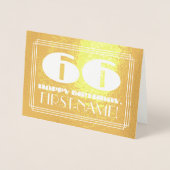 66誕生日：名前+アールデコインスパイア外観"66" 箔カード (正面)