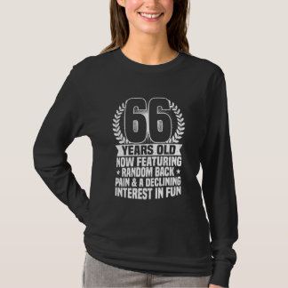 66誕生日、腰痛66歳おもしろいの誕生 Tシャツ