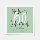 660人を良い誕生日パーティーに見せる スタンダードカクテルナプキン (正面)