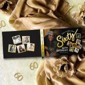 660歳の誕生日の写真ブラック・金ゴールド・ゲストブック ゲストブック