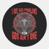 666の得問題だが、神は一つのサタンのバプホムを崇拝する ラウンドシール (正面)