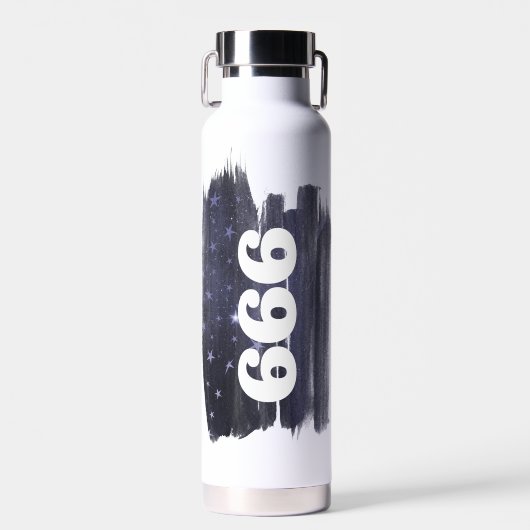 666エンジェル数スターハイトセルフアライメント ウォーターボトル (正面)