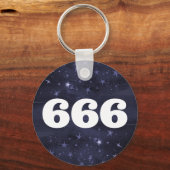 666エンジェル数スターハイトセルフアライメント キーホルダー (正面)