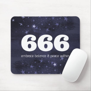 666エンジェル数スターハイトセルフアライメント マウスパッド