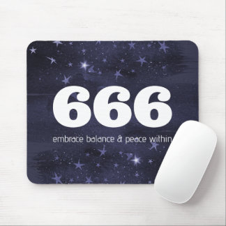 666エンジェル数スターハイトセルフアライメント マウスパッド