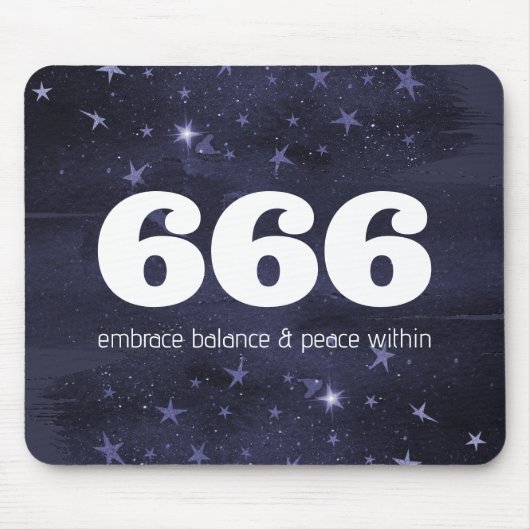 666エンジェル数スターハイトセルフアライメント マウスパッド (正面)