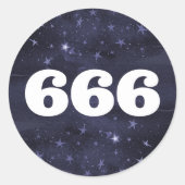 666エンジェル数スターハイトセルフアライメント ラウンドシール (正面)
