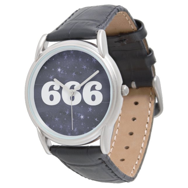 666エンジェル数スターハイトセルフアライメント 腕時計 (アングル)