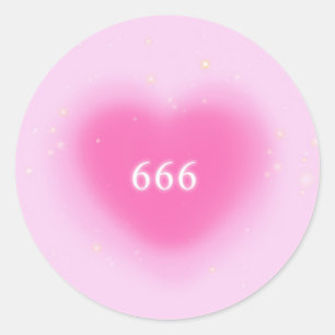 666ピモダンンクハート審美天使の番号 ラウンドシール
