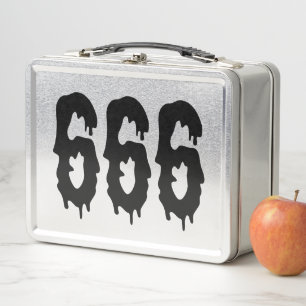666獣サタンのマーク メタルランチボックス