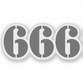 666 (グレー) シール