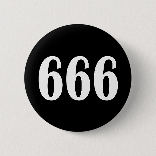 666 缶バッジ (正面)