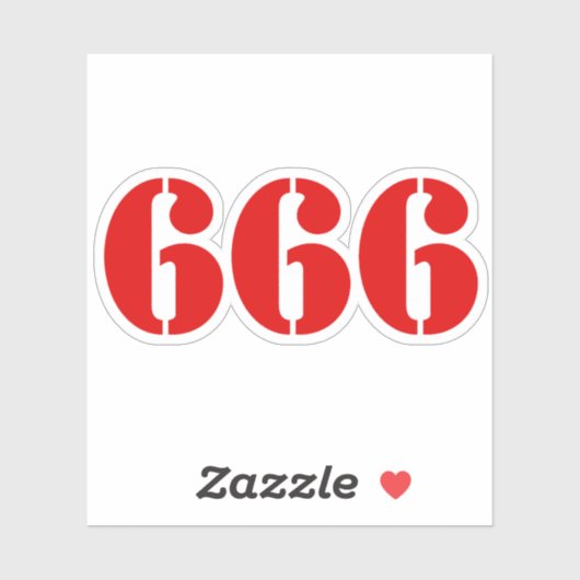666(赤) シール (シート)