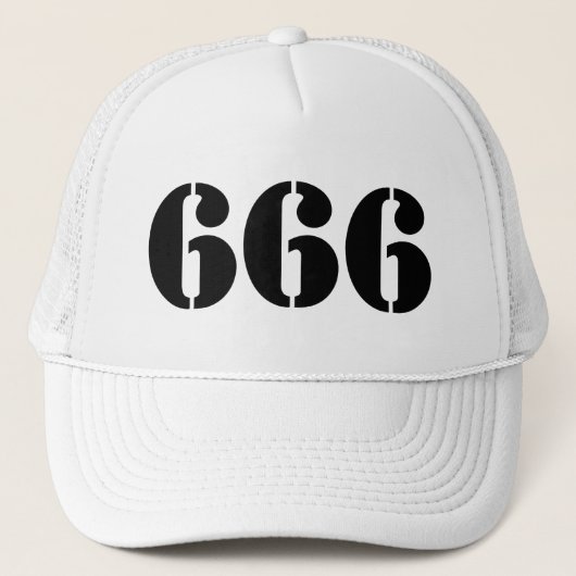 666(黒) キャップ (正面)