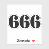 666 (黒) シール (シート)